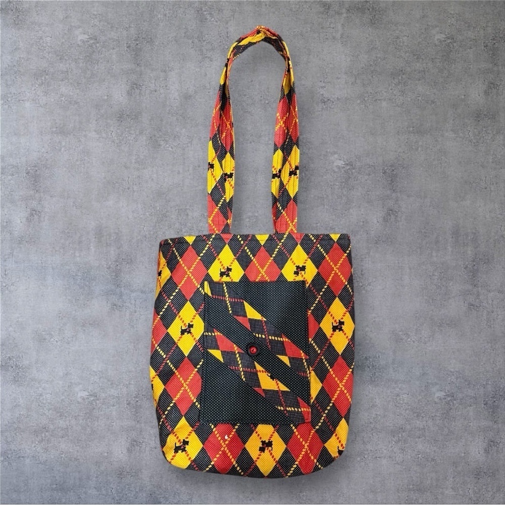 Handcrafted Scottie Cotton Tote - Picture 1 of 11